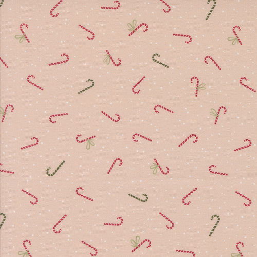Purrfect Christmas Bubblegum 39047 20 Candy Canes Christmas Patchwork Fabric