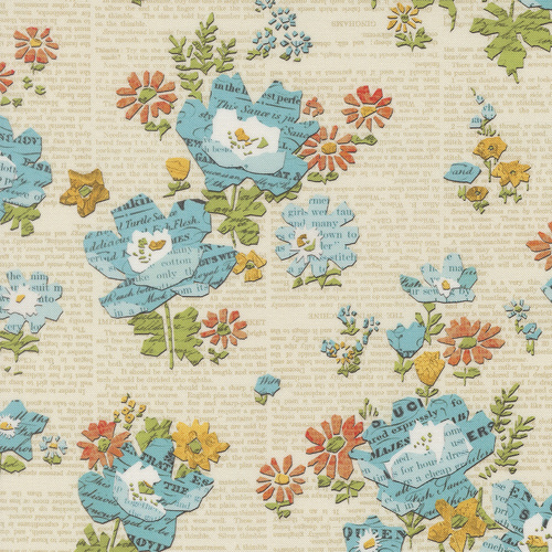 Paper Hamlet Paper 39561 11 Florals Newspaper Quilting Fabric 