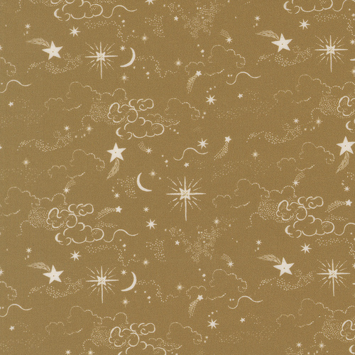 Silent Night Starry Sky Toffee 4005214 Quilting Fabric