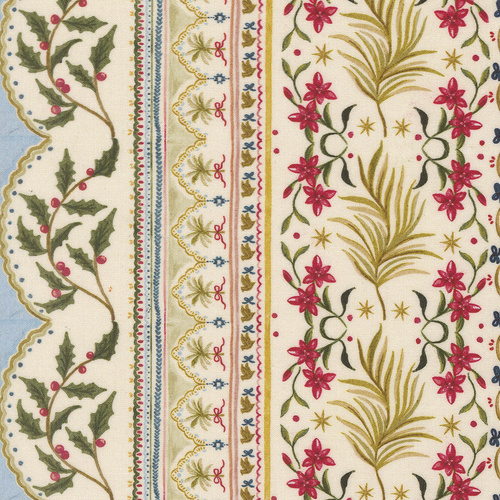 Silent Night Bethlehem Border Stripe Eggshell 4005311 Quilting Fabric