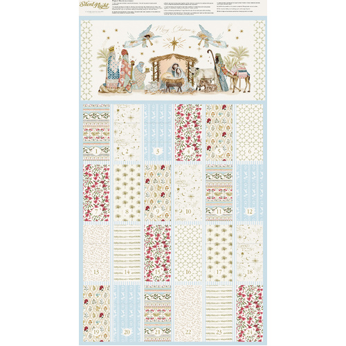 Silent Night Advent Calendar Panel 4005811 Christmas Fabric Panel