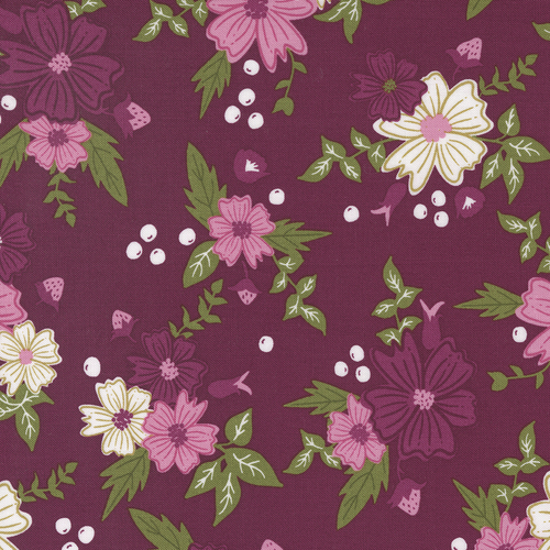 Wild Meadow Boysenberry 43130 18 Quilting Fabric