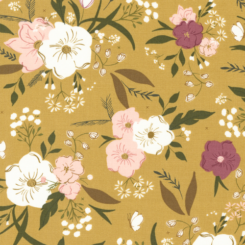 Evermore Honey 43150 13 Woodland Bouquet Florals Quilt Fabric