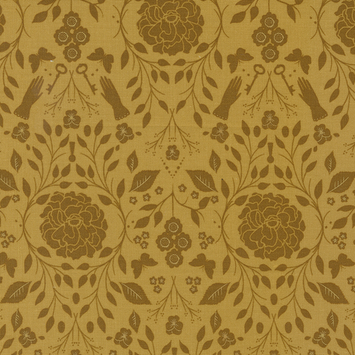 Evermore Honey 43152 13 Garden Gate Damask Floral Quilt Fabric