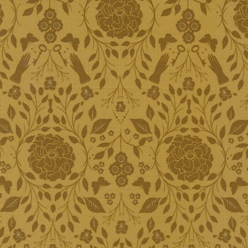 Evermore Honey 43152 13 Garden Gate Damask Floral Quilt Fabric