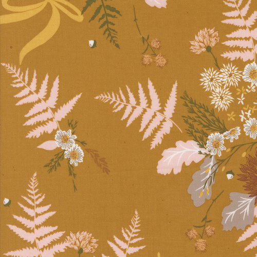 Frivolity Chai 43190 13 Dahlia & Fern Florals Quilting Fabric