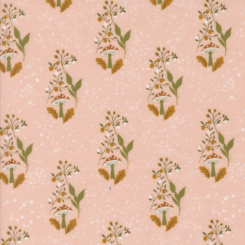 Frivolity Blush 43193 12 Mushroom Path Novelty Dots Quilting Fabric