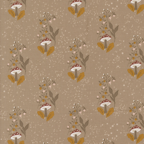 Frivolity Mushroom 43193 15 Mushroom Path Novelty Dots Quilting Fabric