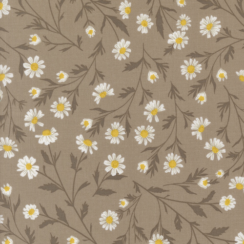 Sun Drenched Stone 43200 13 Wild Daisy Chain Florals Quilting Fabric
