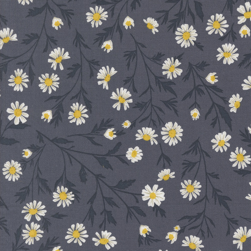 Sun Drenched Indigo 43200 15 Wild Daisy Chain Florals Quilting Fabric