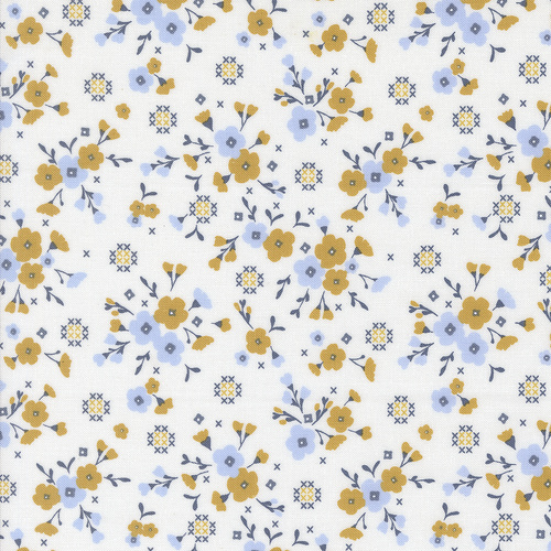 Sun Drenched Cloud 43201 11 Stitched Lullaby Small Floral Quilting Fabric