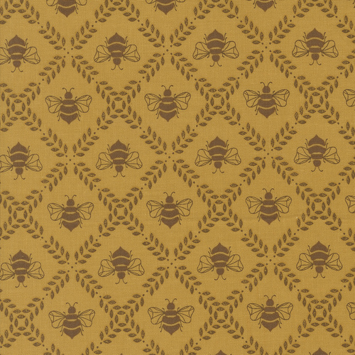 Sun Drenched Golden 43204 12 Gathering Honey Novelty Bees Quilting Fabric