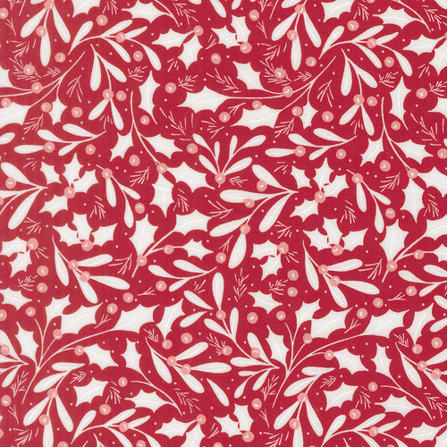 Merrily On High Winter Berries Christmas Holly Red 43211 13 Quilting Fabric