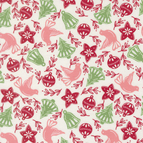 Merrily On High Cookie Cutters Novelty Christmas Snow 43213 11 Quilting Fabric