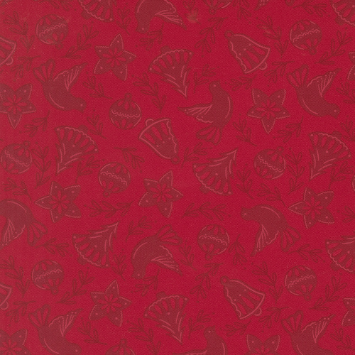 Merrily On High Cookie Cutters Novelty Christmas Christmas Red 43213 13 Quilting Fabric