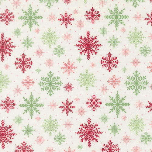 Merrily On High Softly Snowing Christmas Snowflake Snow 43214 11 Quilting Fabric