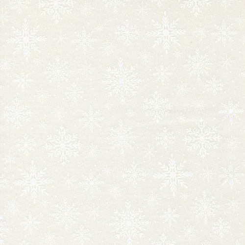 Merrily On High Softly Snowing Christmas Snowflake Tonal Snow 43214 21 Quilting Fabric