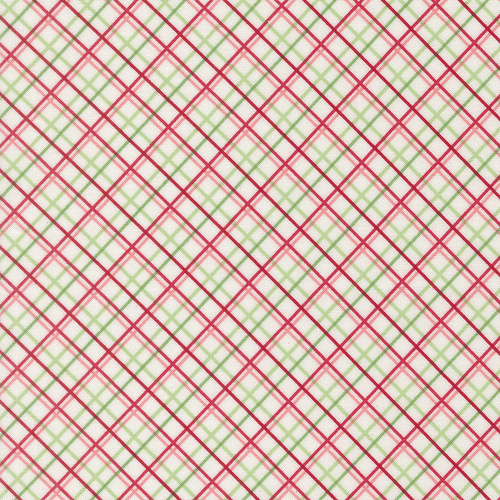 Merrily On High Pretty Plaid Paper Checks & Plaids Snow 43215 11 Quilting Fabric