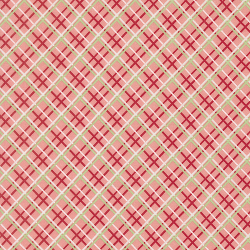 Merrily On High Pretty Plaid Paper Checks & Plaid Blush 43215 12 Quilting Fabric