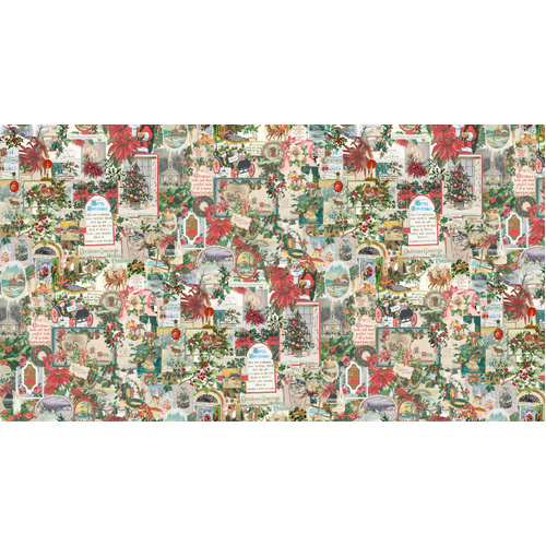 Candlelight Christmas 44374 11 Collage Repeat 24" x 44" Novelty Panel