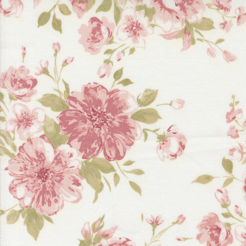 Muse Rose Garden Florals Porcelain 44390 11 Quilting Fabric 