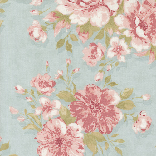 Muse Rose Garden Florals Sky 44390 12 Quilting Fabric 