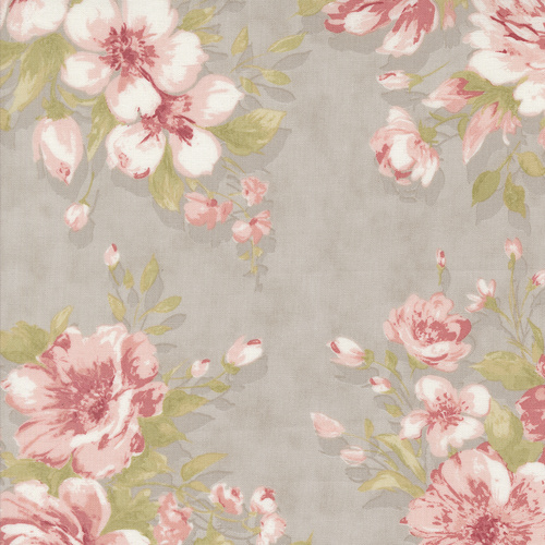 Muse Rose Garden Florals Stone 44390 15 Quilting Fabric 