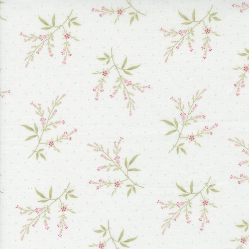 Muse Flower Silhouette Florals Dots Porcelain 44395 11 Quilting Fabric 