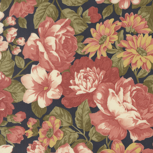 Ambiance Midnight 44410 16 Bouquets Large Floral Quilting Fabric