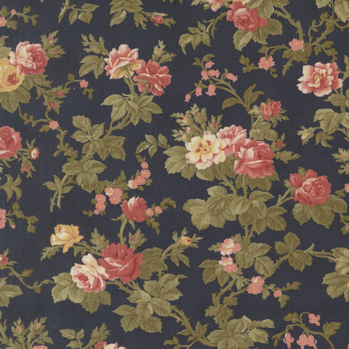 Ambiance Midnight 44413 16 Rose Garden Florals Quilting Fabric