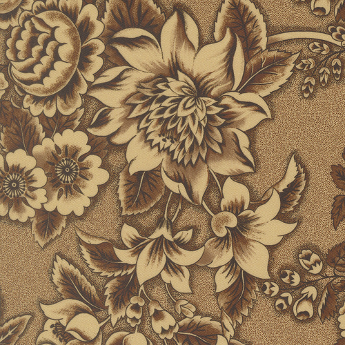 Miss Mollie Floral Abundance Large Floral Dark Chocolate 47560 17 Quilting Fabric