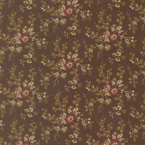 Miss Mollie Tossed Bouquet Florals Dark Chocolate 47561 14 Quilting Fabric