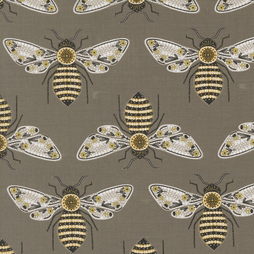 Bee Garden Bumblebee Novelty Bees Metallic Slate 48411 20M