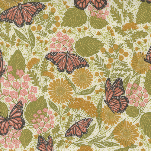 Bee Garden Summer Butterfly Florals Metallic Porcelain 48412 11M