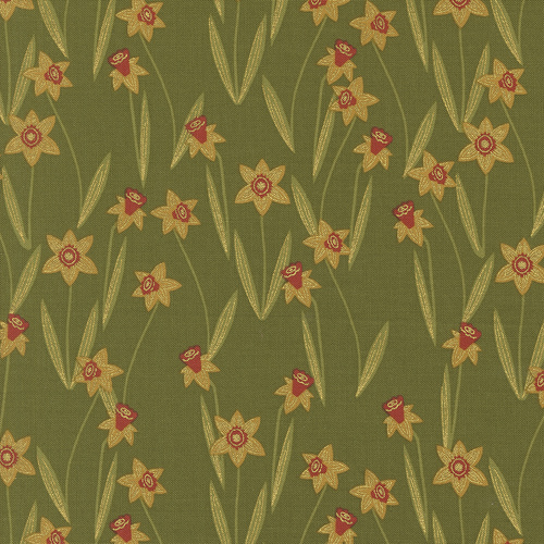 Bee Garden Darling Daffodils Florals Metallic Ivy 48413 12M