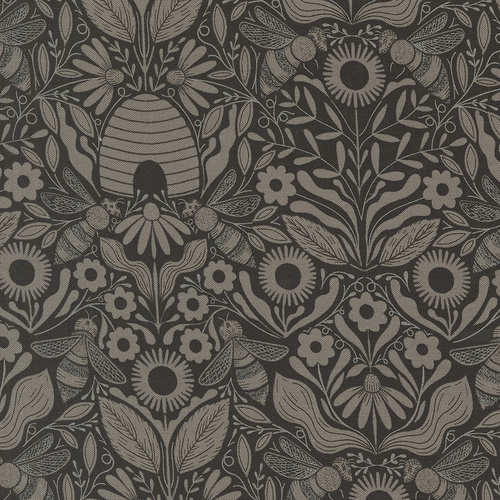 Bee Garden Beehive Melody Damask Black 48414 21