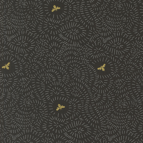Bee Garden Twists & Turns Blenders Bees Metallic Black 48415 21M
