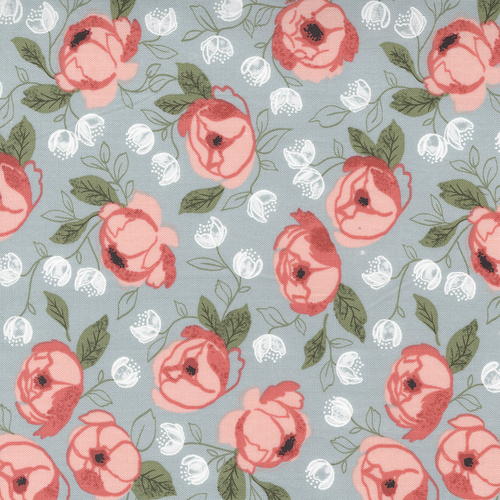 Country Rose Smokey Blue 5170 15 Patchwork Fabric