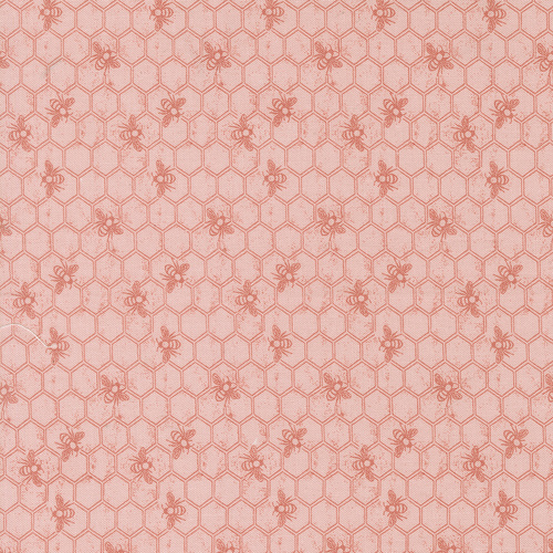 Wild Honey Carnation 5253 12 Honeycomb Novelty Bees Blender Quilting Fabric 