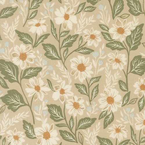 True Love Oatmeal 5260 12 Romance Blooms Florals Patchwork Fabric