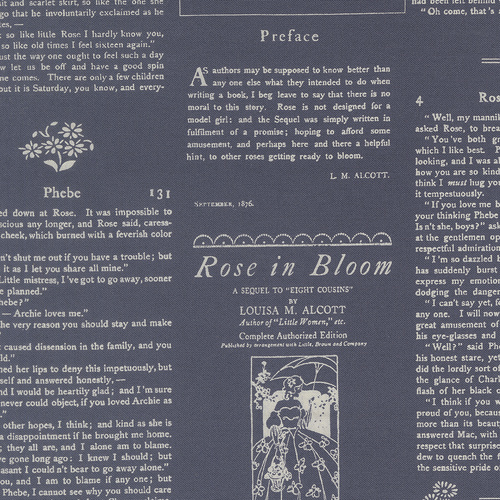 True Love Twilight 5263 13 Alcott Text & Words Patchwork Fabric