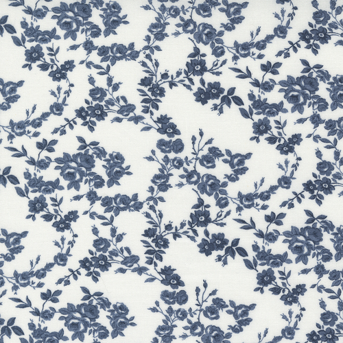 Nantucket Summer Cream Navy 55263 23 Quilting Fabric