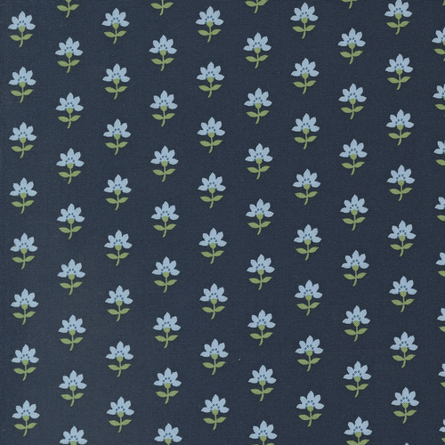 Shoreline Coastal Florals Navy 55301 14 Quilting Fabric