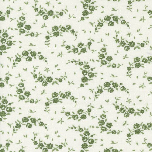 Shoreline Summer Small Floral Cream Green 55308 25 Quilting Fabric