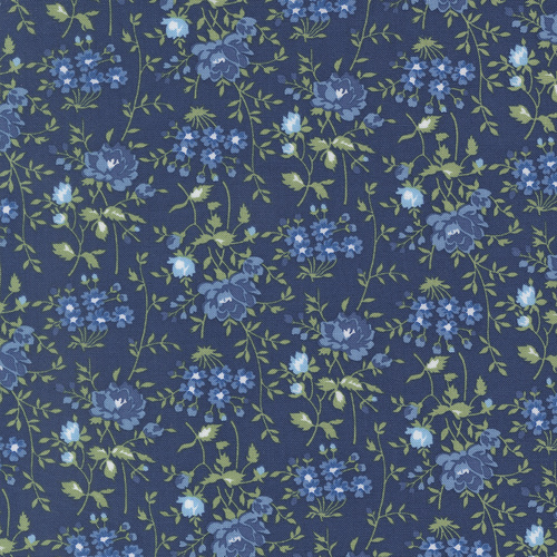 Blueprint Navy 55333 16 Bloomsbury Florals Quilting Fabric