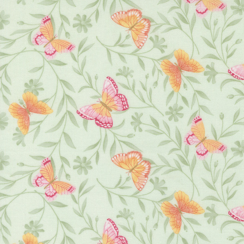 Kindness Mist 56151 18 Butterflies Novelty Quilting Fabric