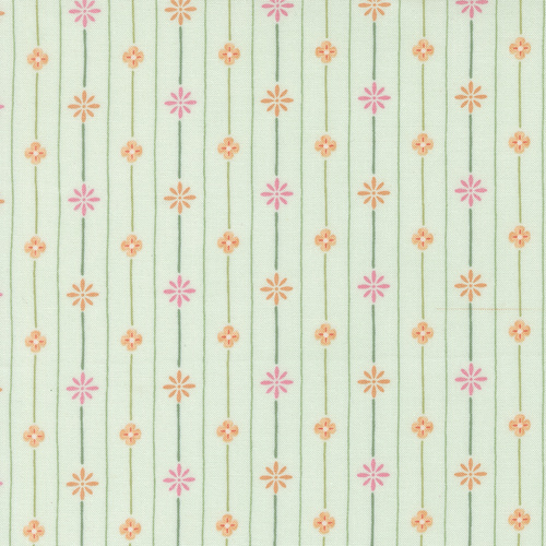 Kindness Mist 56156 18 Petals In The Wind Stripes Floral Quilting Fabric