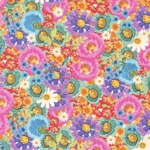 Vintage Soul Rainbow 7434 11 Crewel Garden Florals Embroidery