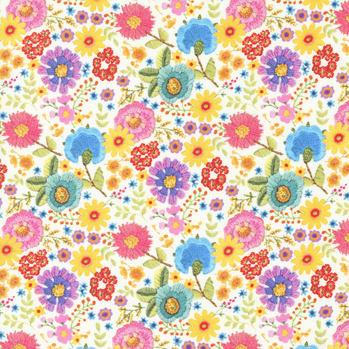 Vintage Soul Rainbow 7436 11 Ditsy Florals Crewel Embrodiery