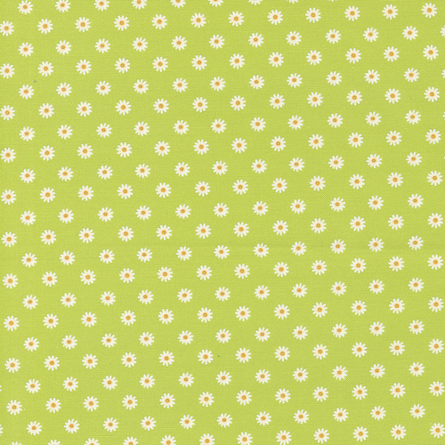 Vintage Soul Chartreuse 7439 17 Daisy Dot Ditsy Floral Dot